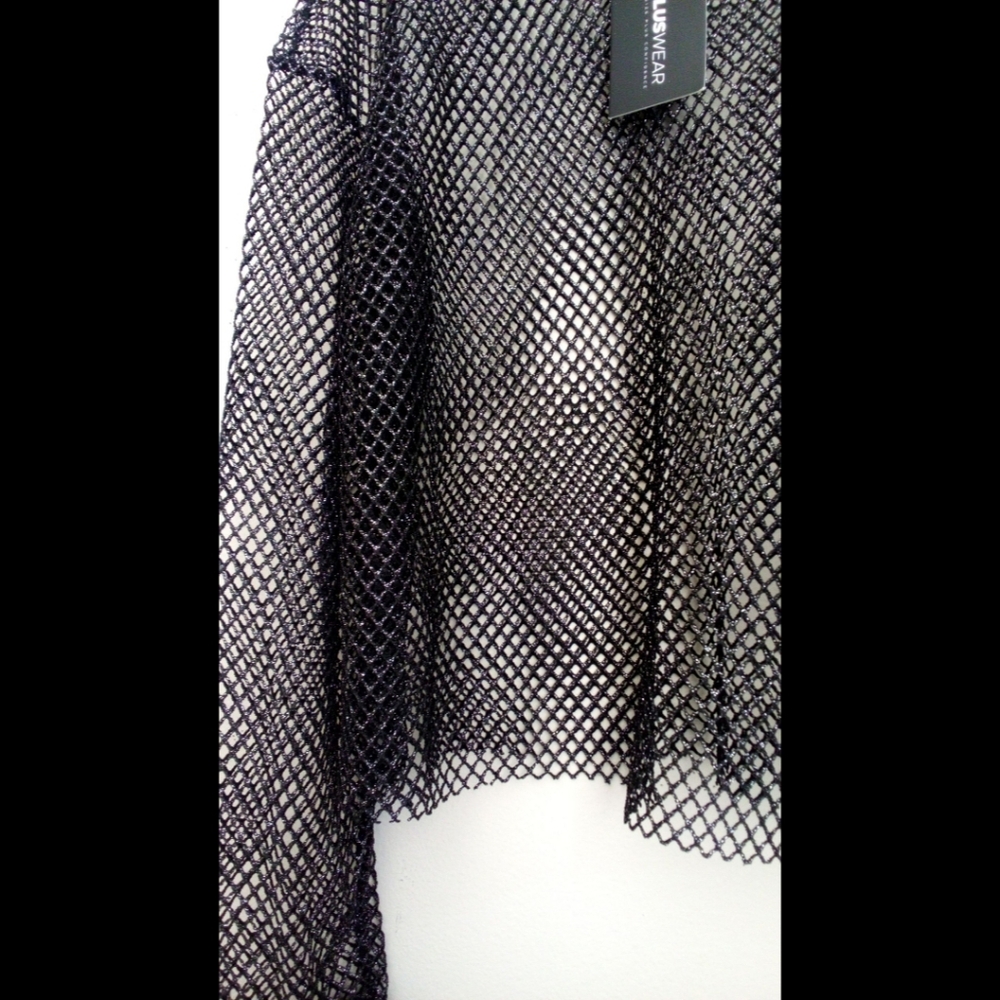🆕 LISTING!! BNWT GLITTER MESH NET TOP - Picture 14 of 16